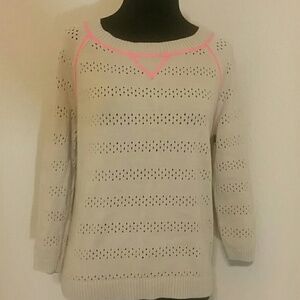 Juniors Decoded Knit Top Sz L Tan